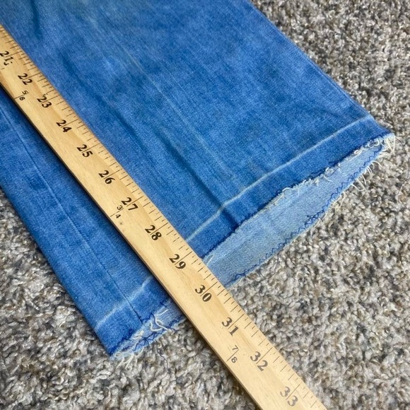 Vintage Wrangler Jeans Mens 32x30 Blue 70s Flare Bell Bottoms Western Pearl Snap - Picture 5 of 8